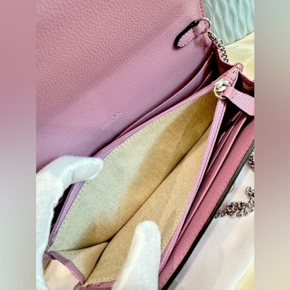 JIMMY CHOO Cheri Wallet on Chain w/Dust Bag, Authentic. Full Inclusion, EUC - Picture 7 of 12